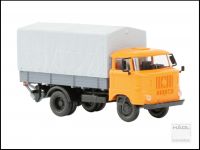 Hädl 121044-15 - TT - IFA W50L, mit Holzpritsche, Plane, Ladebordwand - Pastellorange